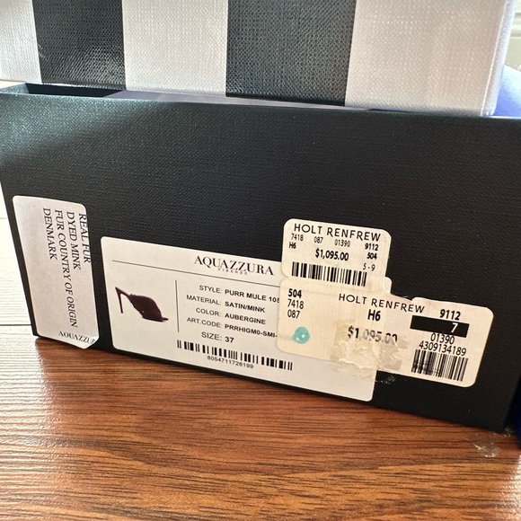 Aquazzura sandals/mule with high heels and mink fur size 37. W/ Box + dust bag - Picture 3 of 16